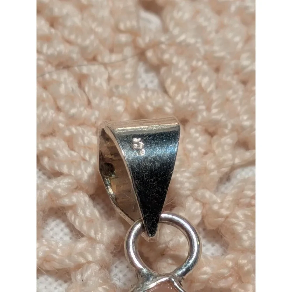 Rose Quartz Pendant 925 Sterling Silver